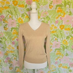 Uniqlo V-Neck Fitted Cashmere Blend Sweater